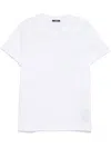 Balmain White Crewneck T-shirt With Logo Lettering On The Front In Cotton Man In White
