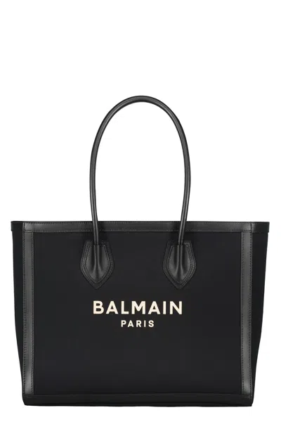 Balmain Tote Bag With Logo In Black