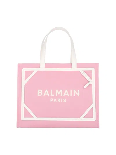 Balmain B-army Large Shopper Tote In Pink