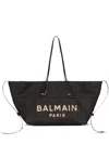 Balmain Track Rafia Tote
