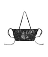Balmain Track Shiny Leather Tote Bag