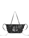 Balmain Track Shiny Leather Tote Bag In Black