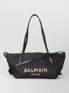 Balmain Small Track Tote Bag In Raffia
