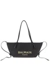 Balmain Track Small Rafia Tote