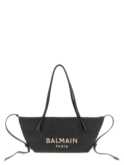 Balmain Track Tote Bag In Black