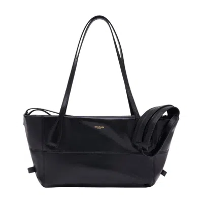 BALMAIN BALMAIN TRACK ZIP SMALL SHOULDER BAG