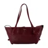 Balmain Track Zip Small Shoulder Bag In Purple