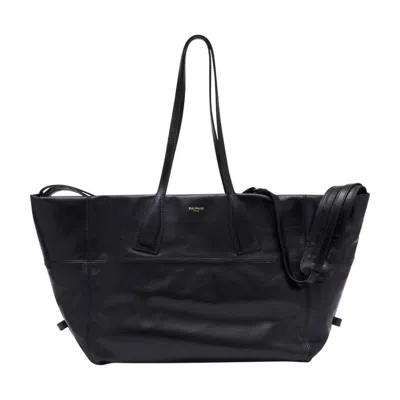 Balmain Track Zip Travel Bag In Black