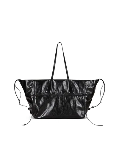 BALMAIN TRACK ZIPS CALFSKIN TOTE BAG