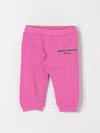 Balmain Cotton Sweatpants W/logo In Fuchsia