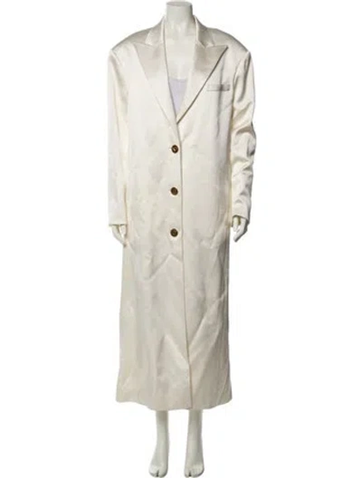 Pre-owned Balmain Trench Coat In Neutral