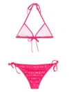Balmain Triangle Bikini With Bold Logo In Pink