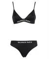 Balmain Triangle Bra Bikini In Black