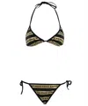 Balmain Triangle Bra Bikini In Black