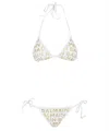 Balmain Triangle Bra Bikini In White