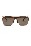 Balmain Trimophe Sunglasses In Brn Gld