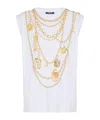 Balmain Cotton Jewellery Print Tank Top