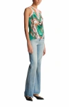Balmain Trompe Loeil Foulard Print Tank In Multi