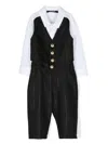 Balmain Trompe-l'oeil Suit Set In 黑色