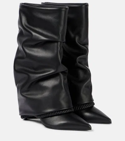 BALMAIN TROUSER LEATHER BOOTS