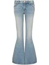 Balmain Horn Denim Trousers In Blue