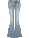 Balmain Horn Denim Trousers In Blue