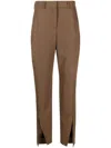 Balmain Wool Trousers In Brown