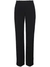 Balmain Wool Trousers With Front Pleats And Wide Leg In Black