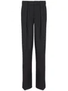 Balmain Straight Leg Pleated Pants With Pockets And Belt Loops In Black