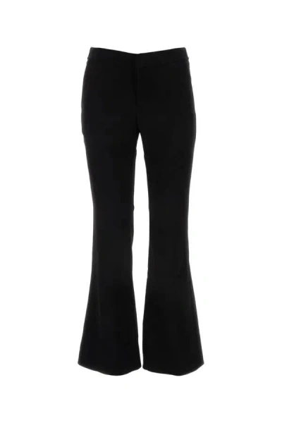 Balmain Crepe Flared Trousers In Black