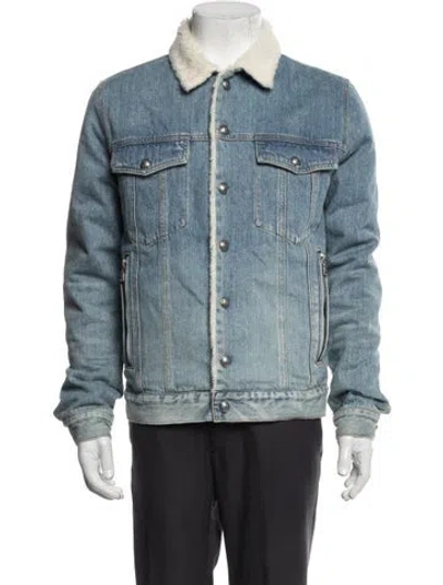 Pre-owned Balmain Trucker Jacket In Blue/metallic