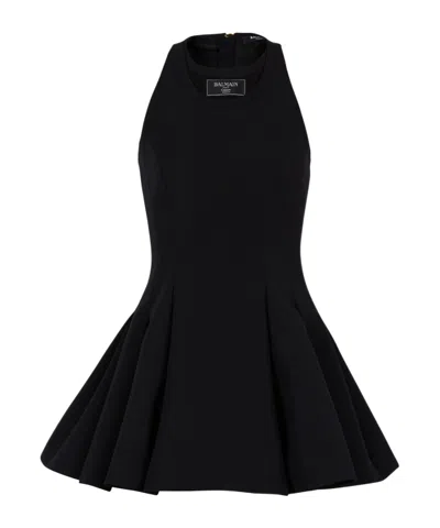 Balmain Trumpet-shaped Dress In Black