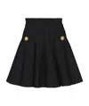 Balmain Sequin-embellished Knitted Mini Skirt In Black