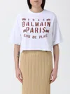 Balmain Plage Print T-shirt In White