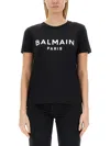 Balmain Tshirt 3 Btn Logo In Black