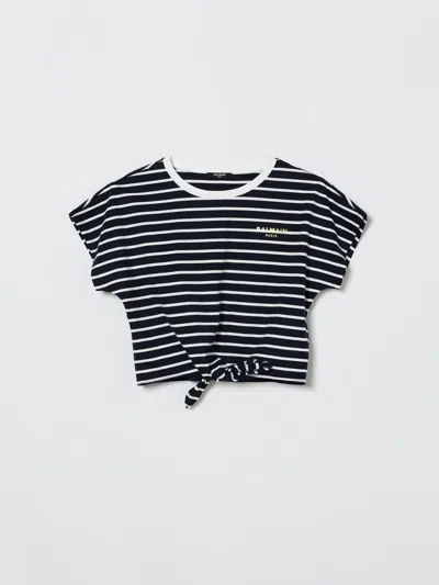 Balmain T-shirt  Kids Color Blue In Black