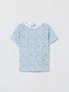 Balmain Tシャツ  ボーイ カラー ホワイト In Blue
