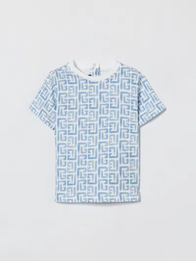 Balmain Babies' Tシャツ  ボーイ カラー ホワイト In Blue