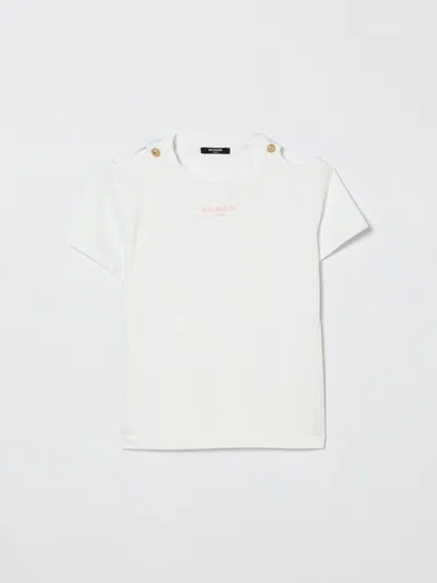Balmain Babies' T-shirt  Kids Color White In Red