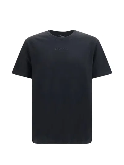 Balmain T-shirt Loose Ss In Black
