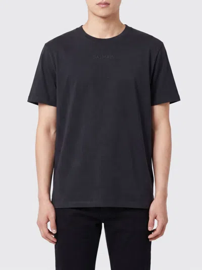 Balmain Loose Ss T-shirt In Black