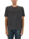 Balmain T-shirt With Logo Embroidery In Gray