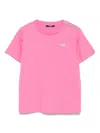 Balmain Embellished-button T-shirt In Pink