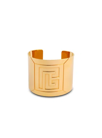 Balmain Tubular Pb Bracelet In Gold