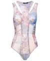 Balmain Tulle Bodysuit In Multi