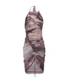 Balmain Pastel-print Tulle Dress In Multicolor