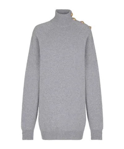 BALMAIN BALMAIN TURTLENECK KNIT DRESS