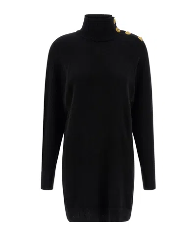 BALMAIN BALMAIN TURTLENECK KNIT DRESS
