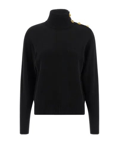 BALMAIN BALMAIN TURTLENECK KNITTED JUMPER