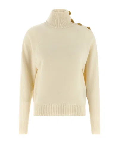 BALMAIN BALMAIN TURTLENECK KNITTED JUMPER